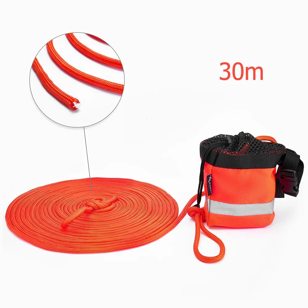 

15/30m Reflective Water Float Salvage Rope Life Line Rescue Throw Bag For Canoeing Kayaking Rafting Emergency Whistle Accessory