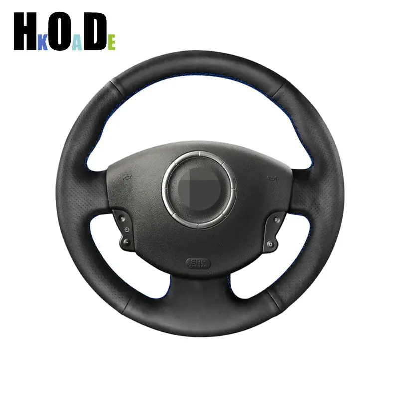 

Hand-stitched Black Genuine Leather Car Steering Wheel Cover For Renault Megane 2 Scenic 2 Grand Scenic Kangoo 2