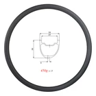 450 г 29er MTB XC AM 33 мм Асимметричный карбоновый обод 30 мм Глубина 24H 28H 32H UD 3K 12K 27 мм Внутренний клинчерный офсетный велосипедный колесо