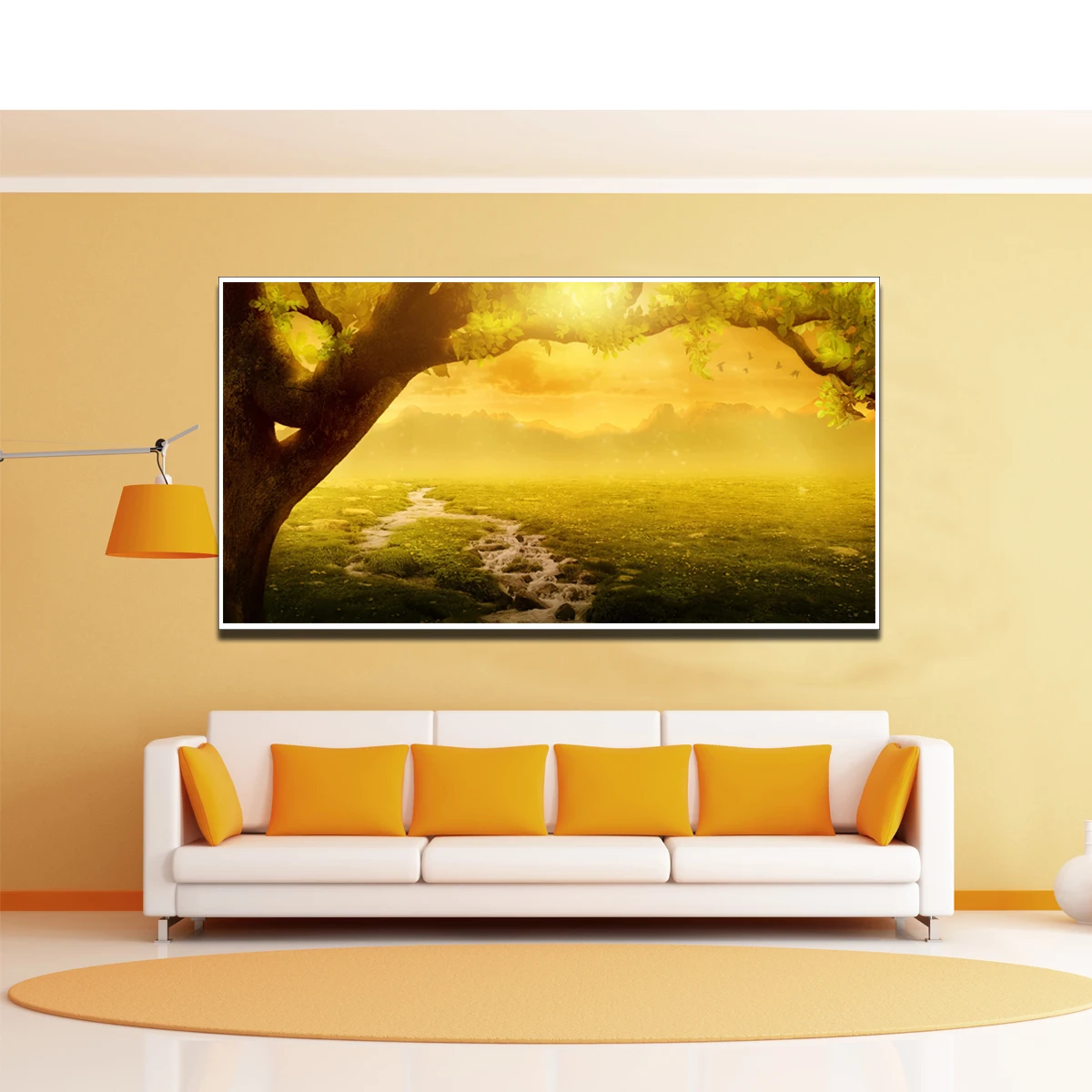 Дерево Пейзаж выглядеть out Холст плакат гобелены изображение Гостиная дома Арт