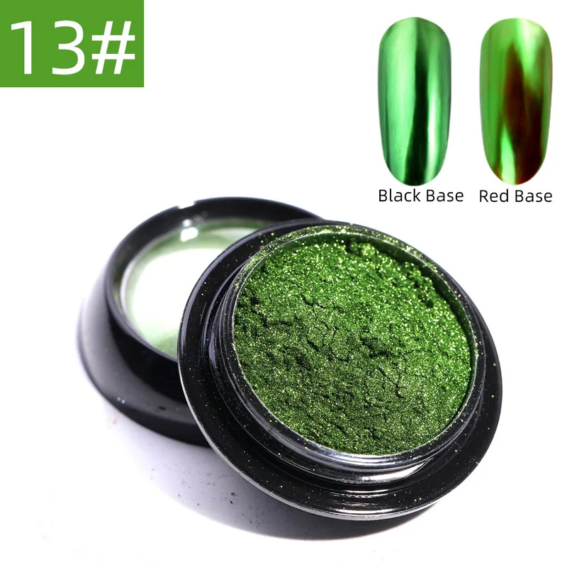 Nail Art зеркальный пигмент с блестящим напылением Dip порошок УФ гель для ногтей