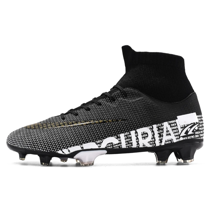 

Men Soccer Shoes Adult Kids TF/FG High Ankle Football Boots Cleats Grass Training Sport Footwear 2020 Trend Men‘s Sneakers 35-45