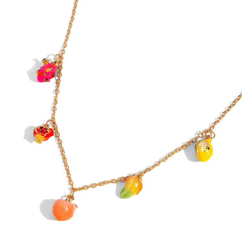 JJFOUCS 2020 Новые ожерелья с кулоном в виде персика лимоном гранатом манго