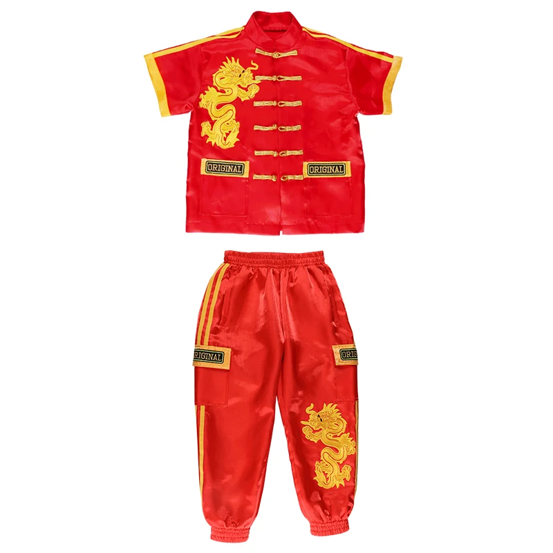 

New Children'S Jazz Dance Costumes Chinese Style Kung Fu Performance Clothing Boys And Girls Street Hip Hop Dancewear DQL3742