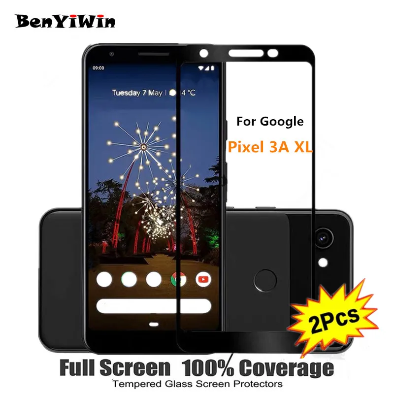 2 шт Полное покрытие экрана протектор Закаленное стекло для Google Pixel 3A XL 6 00