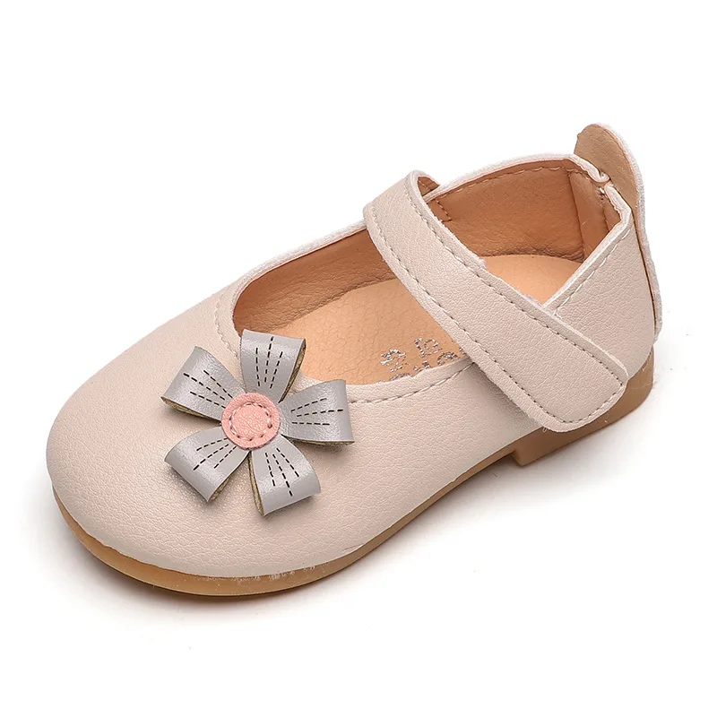 Zapatos planos de princesa peque&ntilde;a para ni&ntilde;a peque&ntilde;a, zapatos planos de piel sint&eacute;tica con hermosas flores, para fiesta de verano, boda, Mary Janes-1