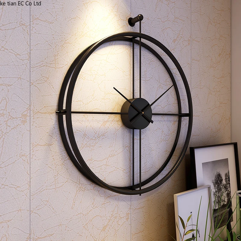 Современные минималистичные скандинавские настенные часы 40 см 50 из кованого