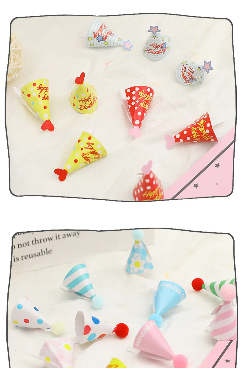 9/10 шт./компл. мини-шляпы С Днем Рождения Кекс Топпер десерт украшение для детского