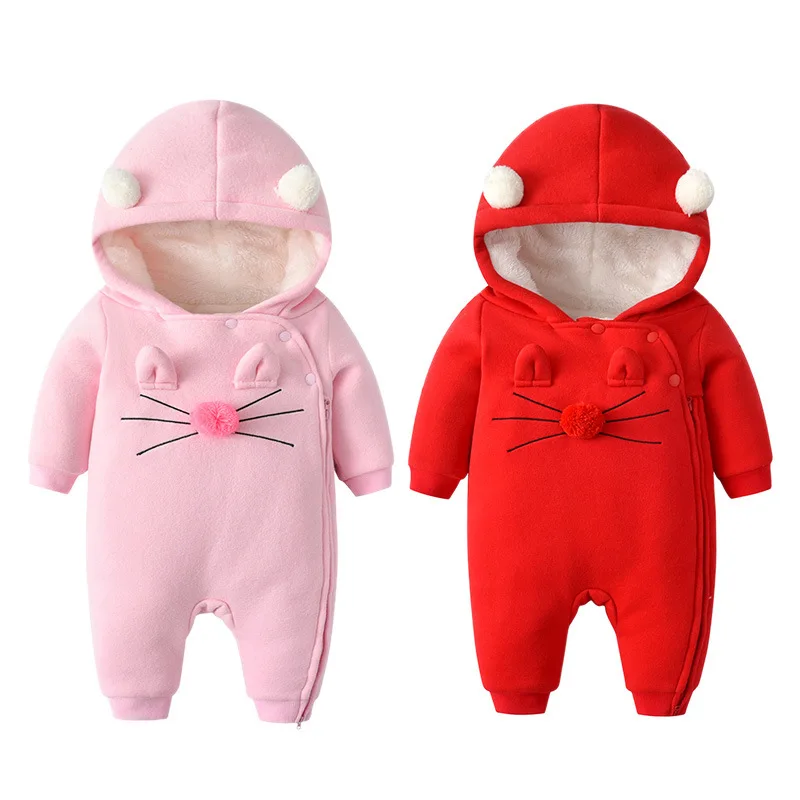 

2020 Baby Clothes Winter &Autumn New Born Infant Boys Girls Warm Thick Jumpsuit Hooded Outfits Snowsuit Coat Kids Romper