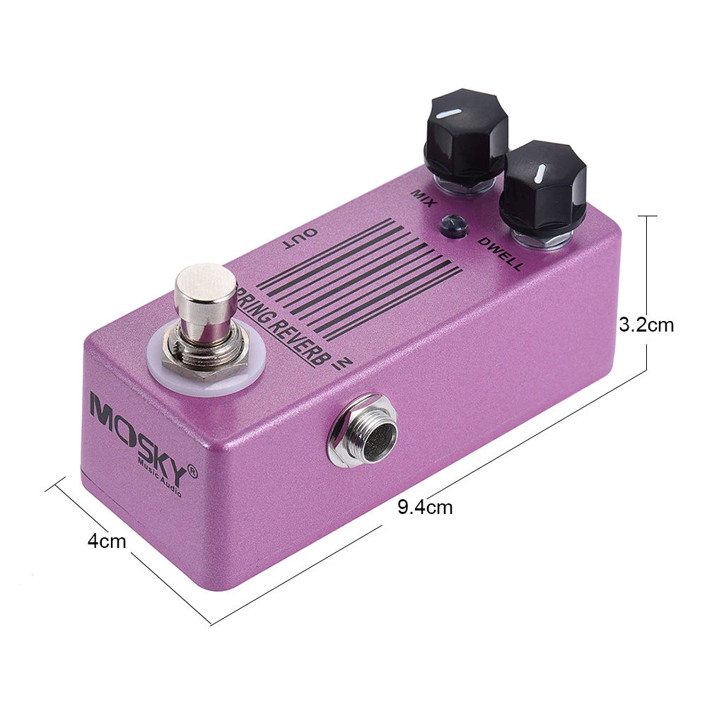 Мини-гитара MOSKY Spring Reverb Mini Одиночная педаль эффектов для гитары фиолетовый цвет |