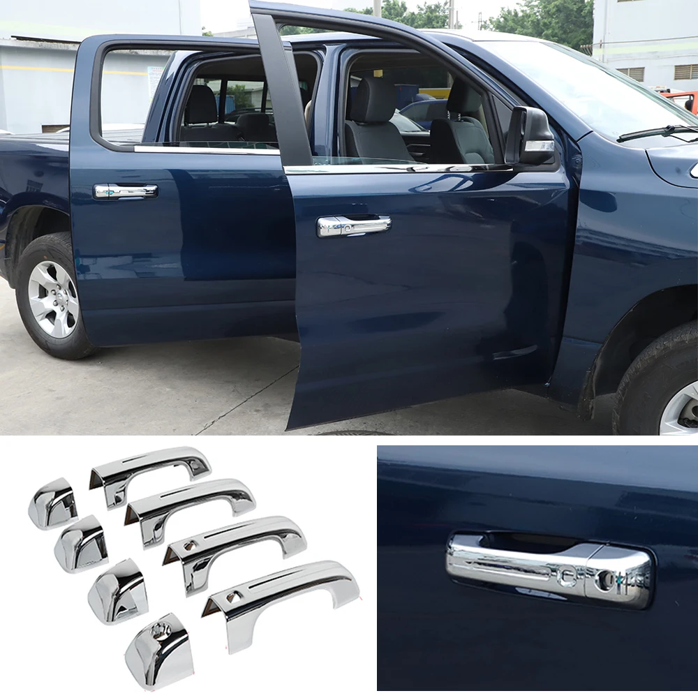 

8 шт., декоративная накладка на ручки внешней двери для Dodge Ram 2018-2021