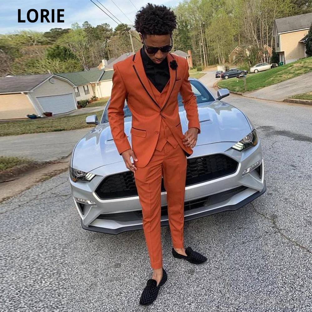 Лори красивый оранжевый стройная фигура мужские костюмы смокинги на свадьбу для