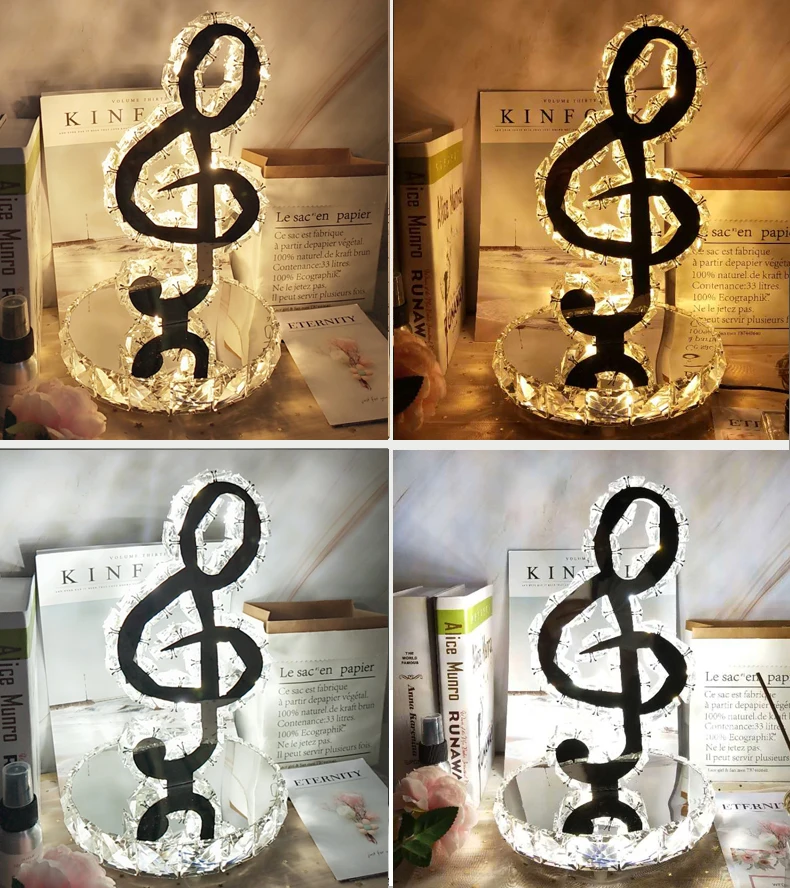 

LED Crystal Ceiling Lights for Living room Bedroom Kitchen LED Salon Lighting luminarias para sala Indoor Home music note lamp