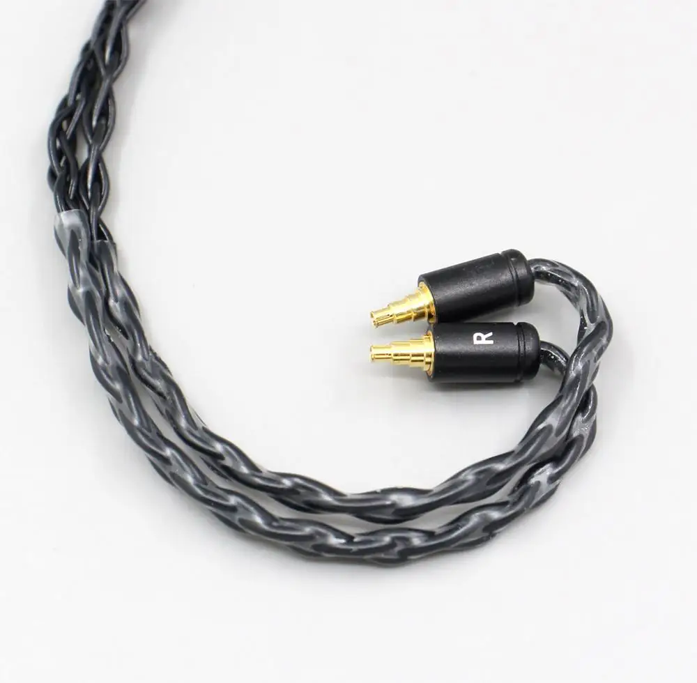 

LN006588 3.5mm 2.5mm 4.4mm XLR 8 Core Silver Plated OCC Black Earphone Cable For Sennheiser IE40 Pro