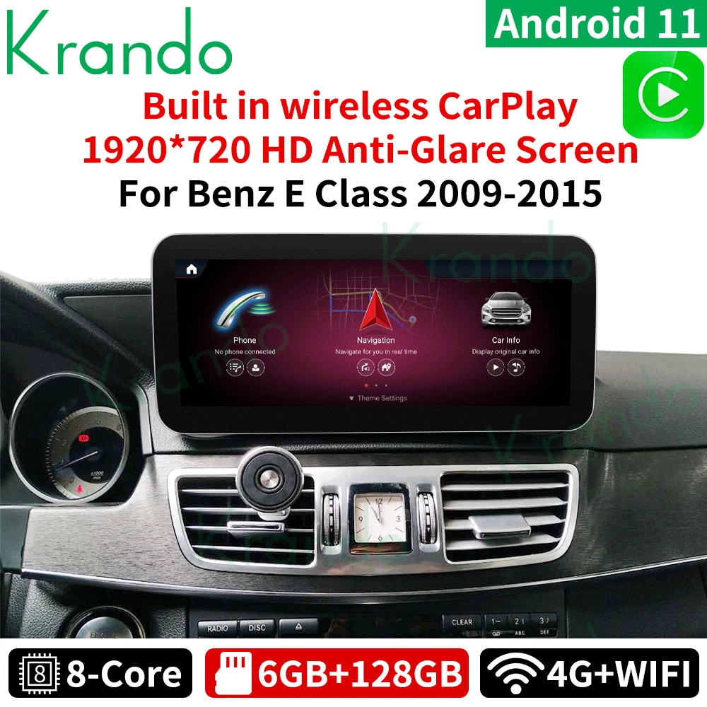 Автомагнитола Krando Android 11 0 6G 128G 10 25 для Mercedes Benz E Class E200 E230 E260 W212 2009-2016 NTG 4 5 Carplay |