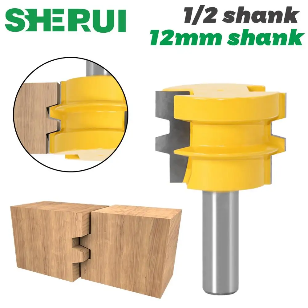 

1pc 12mm 12.7mm Shank 1/2 Inch Glue Joint Router Bit Tenon Milling Cutter for Wood Reversible Woodworking Chisel