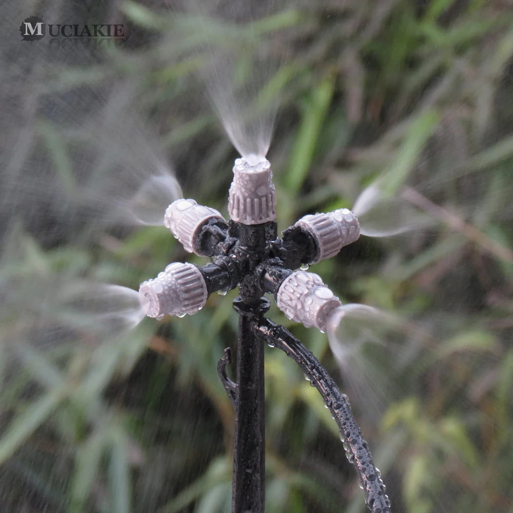 MUCIAKIE 10 шт. полива сада 5 выход насадка для распыления регулируется на 22 см