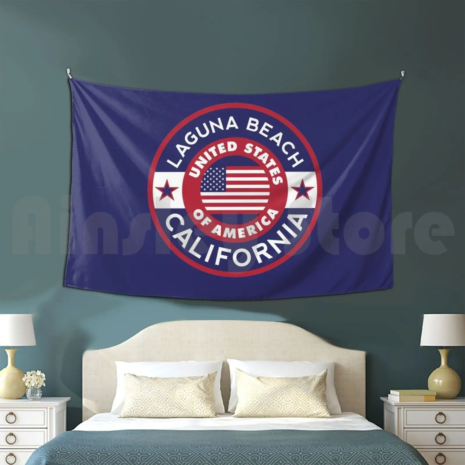 

California , , Usa Tapestry Living Room Bedroom California Usa Patriotic Patriot City Of California Cities Of