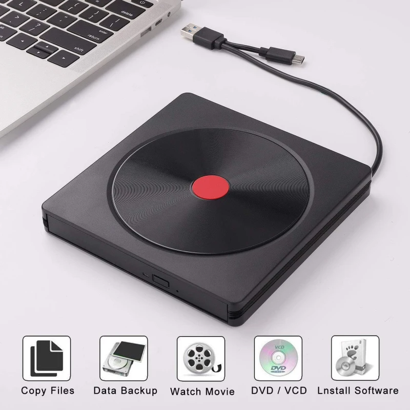 Портативный USB 3 0 внешний DVD записывающее устройство RW оптический привод для