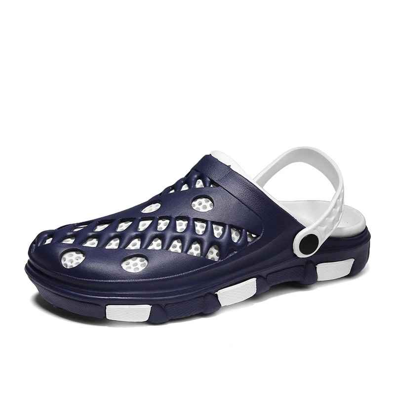 

Недорогие сандалии-желе без шнуровки, Мужские дышащие сандалии, холодная вода, летние мужские уличные пляжные сандалии, шлепанцы, сандалии ...