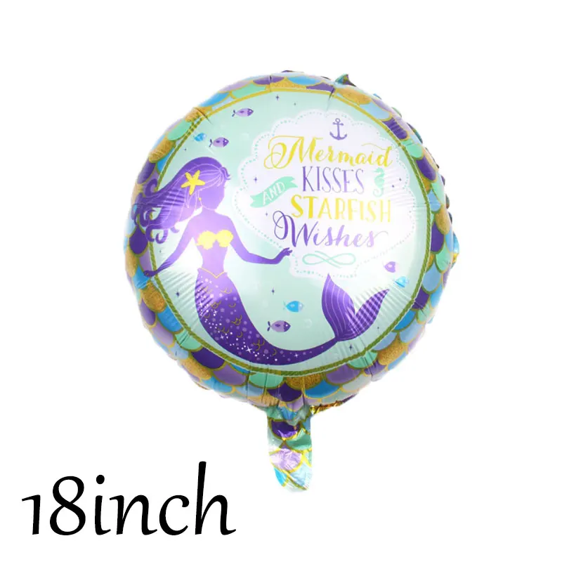 balloon1pc Русалка тема вечерние день рождения одноразовая посылка Конфета "Русалка" коробка вечерние воздушные Шары Баннер для свадебного оформления baby shower вечерние украшения - Цвет: balloon1pc