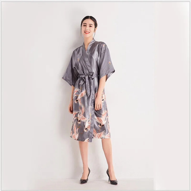 

seda para mulher primavera animal impress cetim robe plus size womens robes roupa interior sleepwear feminino sleepwea lounge