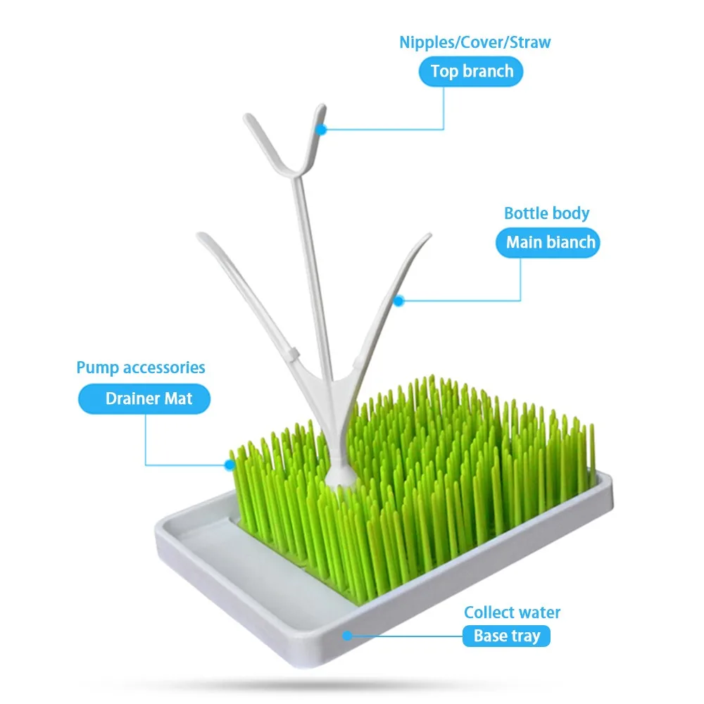 Сушилка аксессуар веточка трава газон для бутылки кружки-непроливайки сушилка