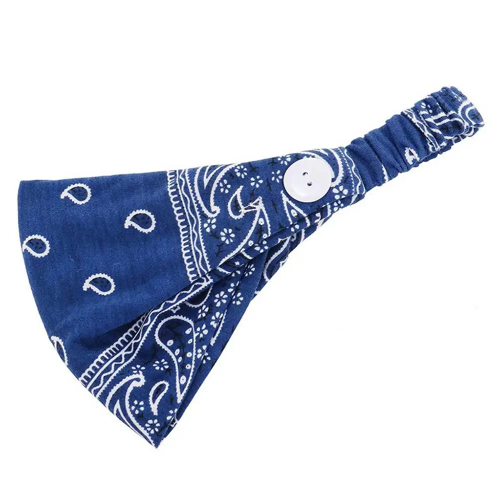 

8 Colors Europe America Style Headbands Double Layer Button Hair Band Headwrap For Women Yoga Running Workout Hair Accessories