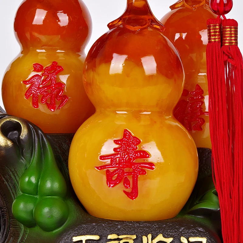 

CHINESE STYLE LUCKY FORTUNE GOURD STATUE ORNAMENTS RESIN SCULPTURE CRAFTS HOME DECORATION ACCESSORIES HOUSEWARMING WEDDING GIFTS