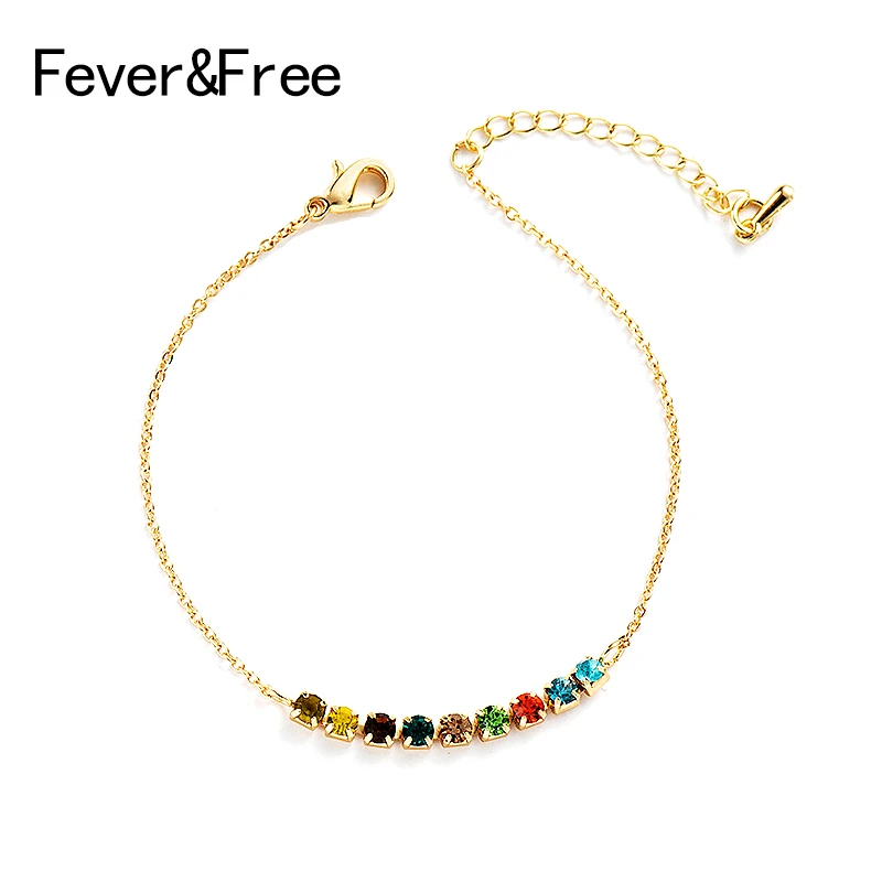 Fever & Free роскошный брендовый браслет с кристаллами для женщин регулируемый