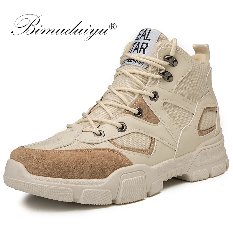 BIMUDUIYU/брендовые зимние ботинки Очень теплые мужские Ботильоны Зимние на