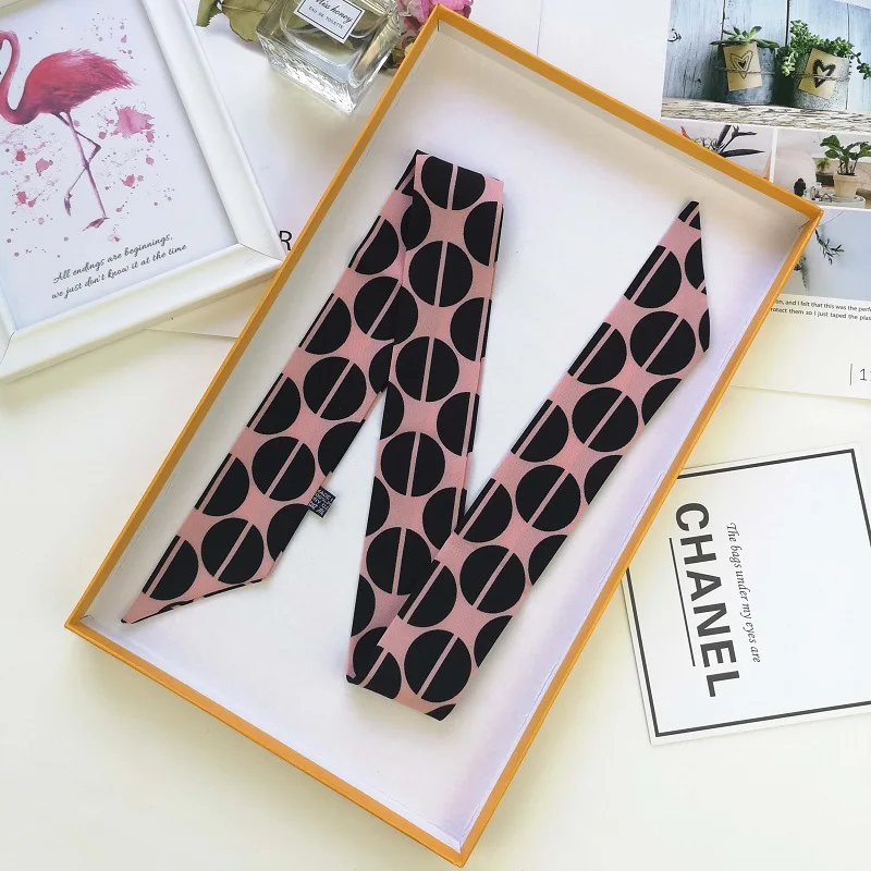 Женский Узкий Шелковый шарф с принтом фруктов роскошный брендовый Модный