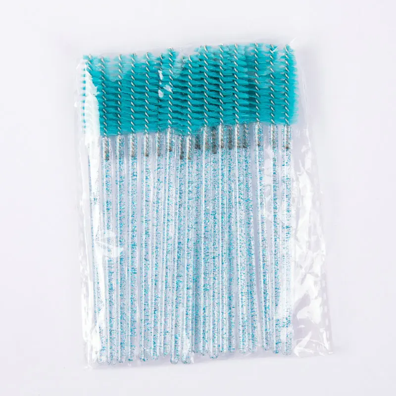

50pcs Shiny Disposable Eyelash Applicator Wand Curler Brush Set Mascara Eyebrow Spoolers Comb Wands Spoolies Brushes