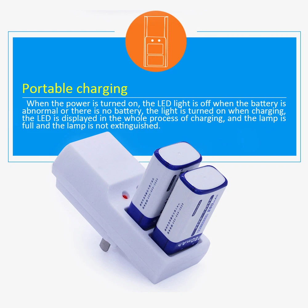 Новейшее зарядное устройство с двумя слотами 9 В полностью автоматическое для аккумуляторов|Зарядные