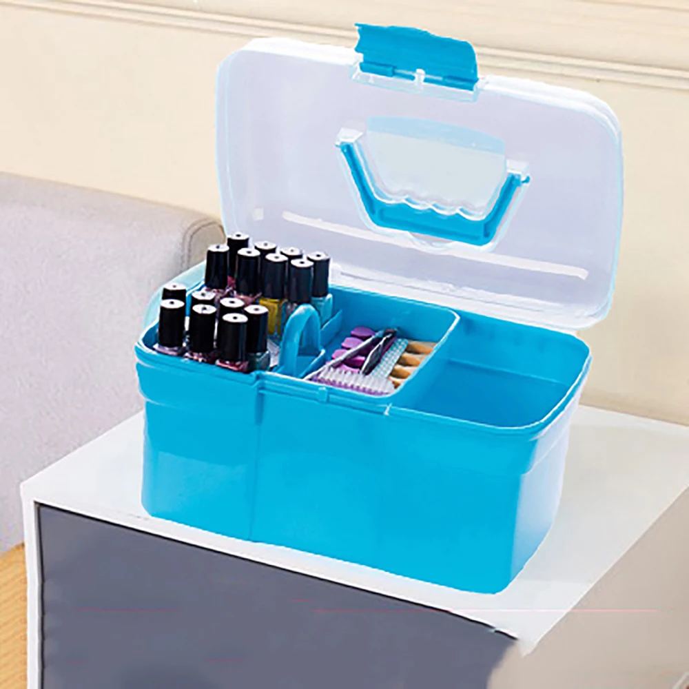 Ручная коробка для макияжа Настольная стандартная пластиковый органайзер