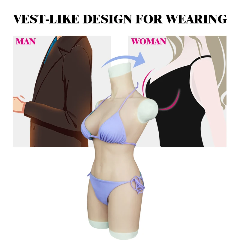 Короткая версия силиконовые формы груди C Кубок Грудь всего тела костюмы для