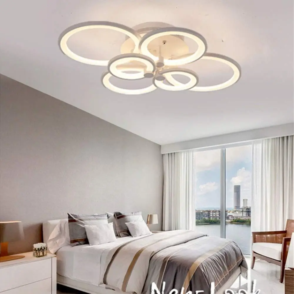 Потолочная люстра светодиодная с двойным свечением для гостиной спальни