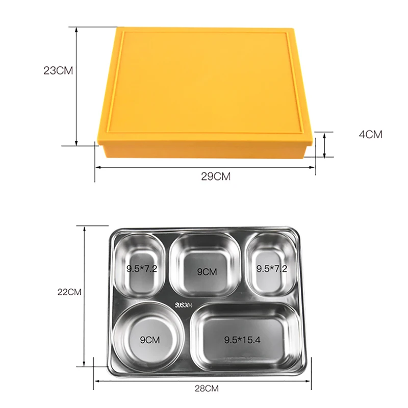 Коробка Bento из японской нержавеющей стали Ланч бокс закуска пищевой контейнер