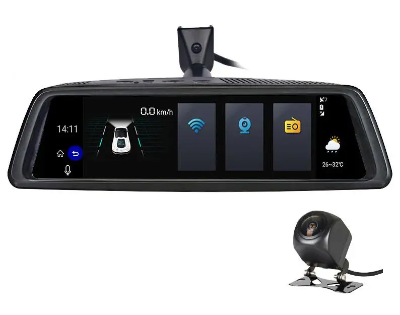 2-CH DVR ANSTAR 10 ''зеркало заднего вида 2-CH 4-CH 4G Android автомобильный видеорегистратор 2GB+ 32GB Dash Cam HD 1080P авто камера gps wifi ADAS Регистратор - Название цвета: 2-CH DVR