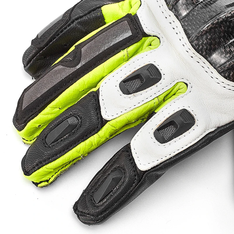 Мотоциклетные Перчатки из натуральной кожи высококлассные длинные перчатки для