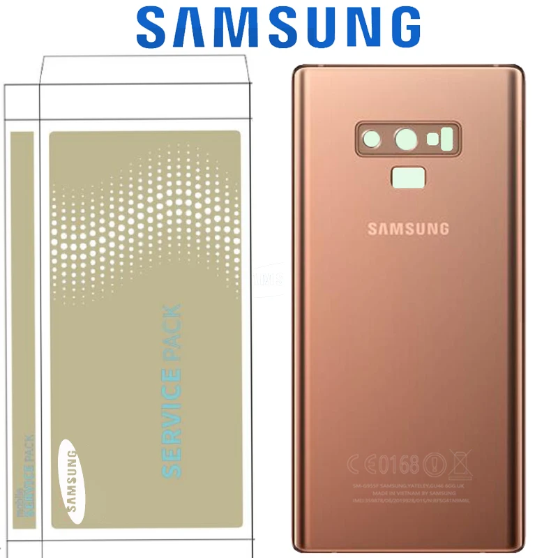 Оригинальная задняя крышка аккумулятора для Samsung Galaxy Note 9 N960 SM-N960F задний корпус с