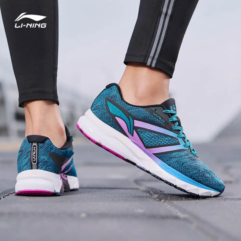 Li-Ning/Женские беговые кроссовки с амортизирующей подушкой, одноцветные спортивные кроссовки с дышащей подкладкой, кроссовки ARZN002 SAMJ18