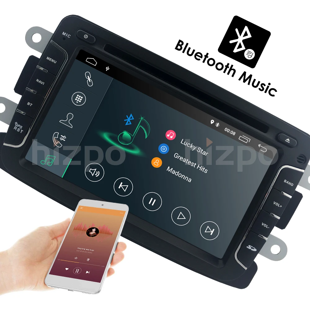Hizpo емкостный экран gps Навигатор Радио для Dacia Renault Duster Logan Sandero автомобильный DVD центральный Кассетный плеер