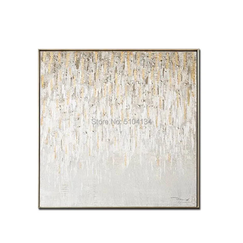 

Handpainted Abstract light color points oil painting wall Art picture on Canvas For wedding room Living Room home Decoration