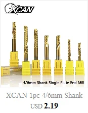 XCAN 1 шт. 1-12 мм нано синее покрытие 2 Флейта плоский концевой фреза 50 градусов Карбид Концевая фреза ЧПУ фреза