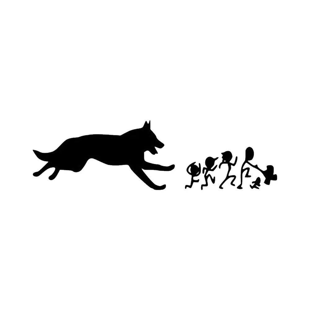 

17.8*5CM German Shepherd Family Car Stickers Creative Vinyl Decal Car Styling Bumper Accessories