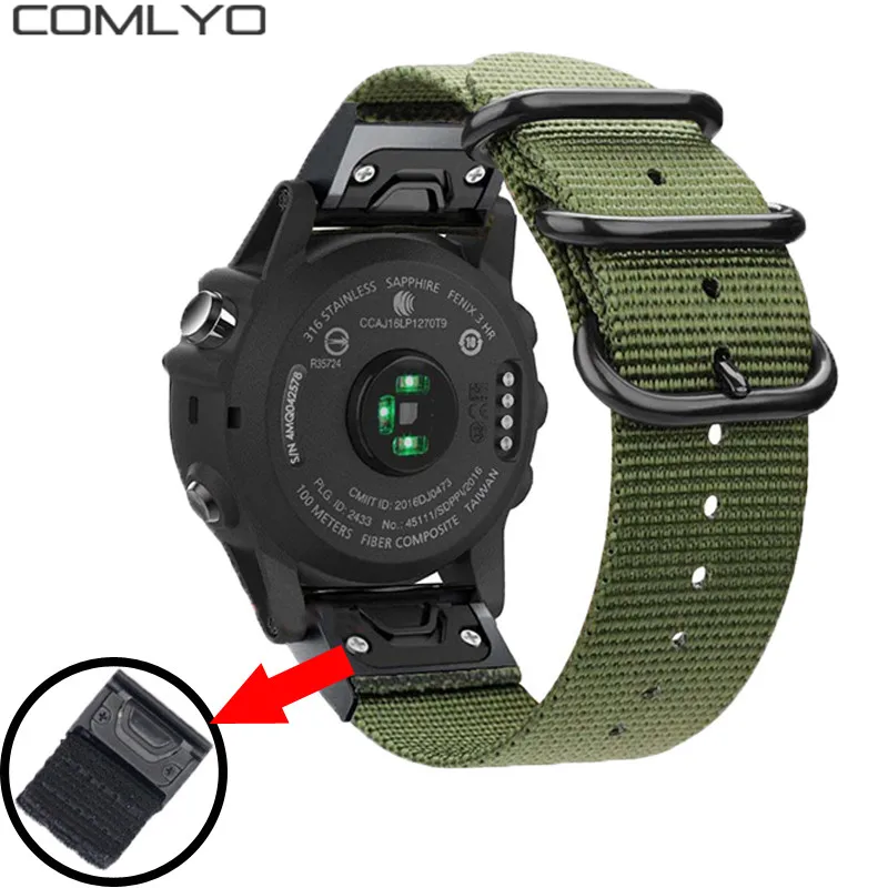Удобный нейлоновый ремешок для Garmin Fenix 6X pro solar Enduro fenix 3 5x часов быстросъемный