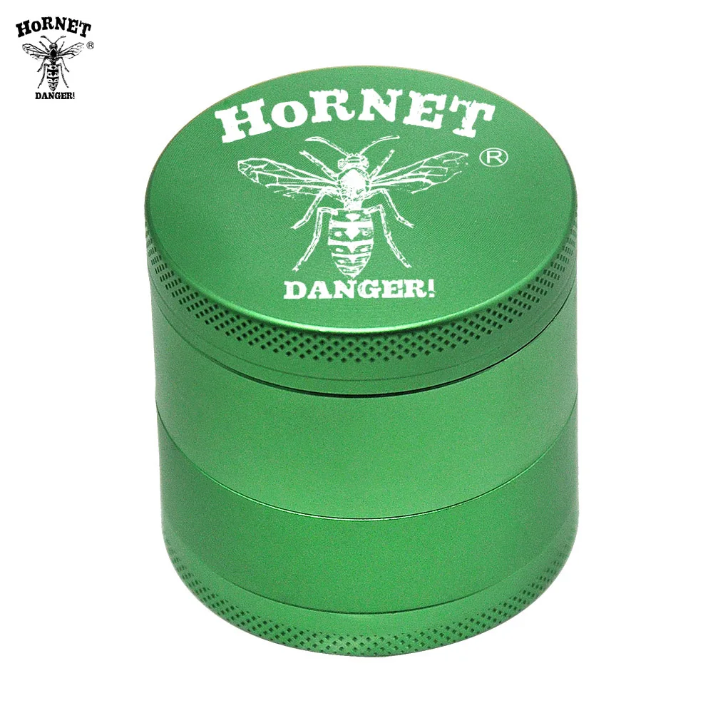 

HORNET Aluminum Groove Grinder by AeroSpaced 53MM 4Piece Metal Smoking Grinders CNC Toothless Tobacco Crusher