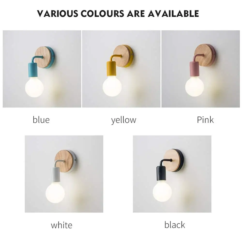 Минималистичный деревянный декоративный светодиодный настенный светильник