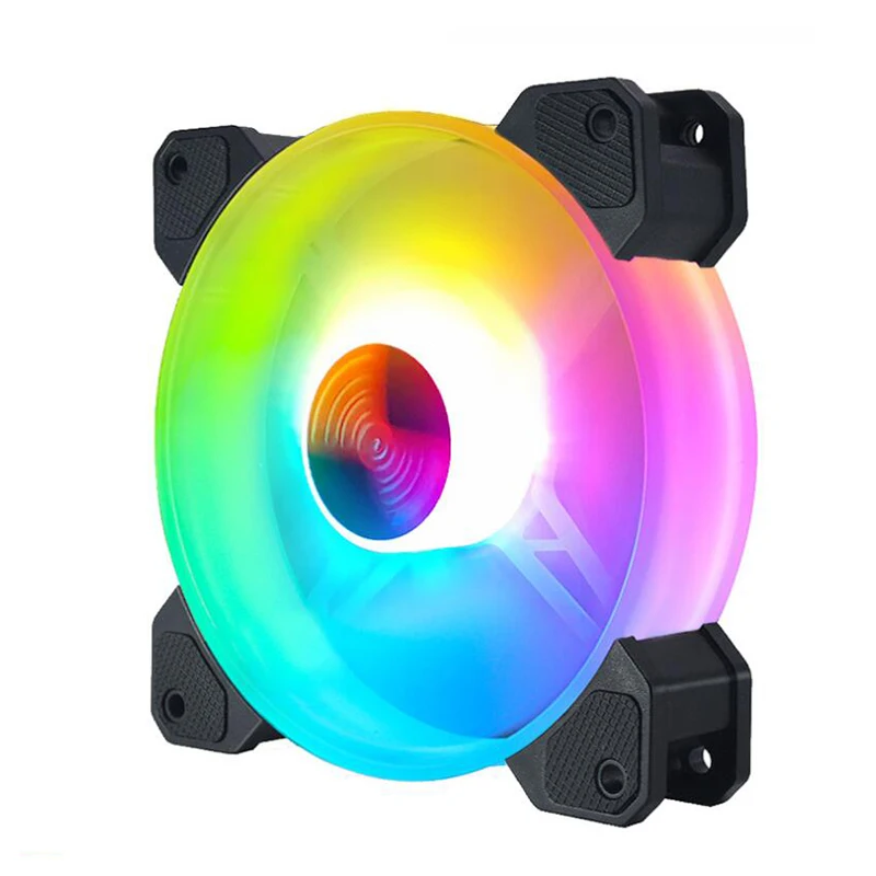 Цветной вентилятор для компьютера 120 мм RGB чехол ПК охлаждающий регулировка